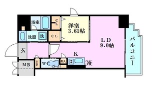 松ヶ枝町プライマリーワンの物件間取画像